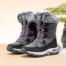 Load image into Gallery viewer, Women's Faux Fur Winter Snow Boots - Warm Mid-Height Soft Sole Casual Boots