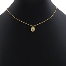Load image into Gallery viewer, CZ Micro Pave Round Evil Eye on Disc Pendant/Charm, Z463