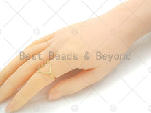 Load image into Gallery viewer, Gold  Heart Frame Adjustable Ring, Sku#261