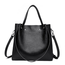 Load image into Gallery viewer, Women's Genuine Leather Bucket Tote Bag – Large Capacity | Black, Gray, Caramel