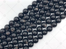 Load image into Gallery viewer, Quality Genuine Hypersthene Round Smooth Beads, 8mm/10mm Natural Hypersthene Beads, 15.5'' Full Strand, Sku#U1245