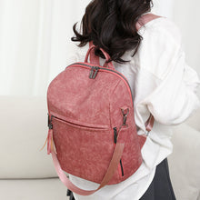 Load image into Gallery viewer, Classic Women's Vintage Backpack – PU Leather | Brown, Black, Pink