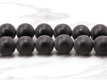 Load image into Gallery viewer, Quality Matte/Shiny Black Onyx Round Smooth Beads, sku#Q3