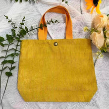 Load image into Gallery viewer, Women's Canvas Tote Bag - Minimalist Double-Sided Print Shoulder Bag with Embroidered Logo