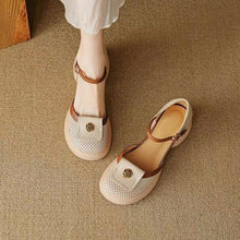 Load image into Gallery viewer, Women's Waterproof High-Heel Sandals - Closed-Toe Buckle Strap Heels