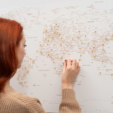 Load image into Gallery viewer, World Map on Canvas - Beige