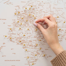 Load image into Gallery viewer, World Map on Canvas - Beige