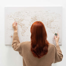 Load image into Gallery viewer, World Map on Canvas - Beige