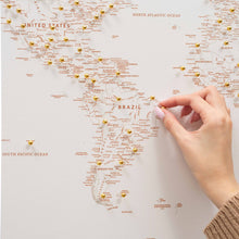 Load image into Gallery viewer, World Map on Canvas - Beige