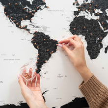Load image into Gallery viewer, World Map on Canvas - Onyx
