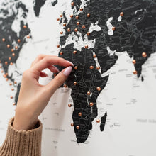 Load image into Gallery viewer, World Map on Canvas - Onyx