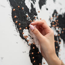 Load image into Gallery viewer, World Map on Canvas - Onyx