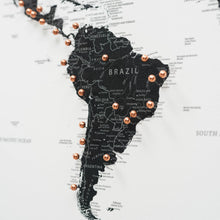 Load image into Gallery viewer, World Map on Canvas - Onyx