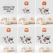 Load image into Gallery viewer, 3D Wooden World Map Cappuccino