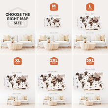 Load image into Gallery viewer, 3D LED / LUMINOUS Wooden World Map 3.0 Cappuccino