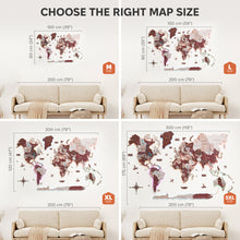 Load image into Gallery viewer, 3D LUMINOUS LED Wooden World Map 2.0 Cappuccino