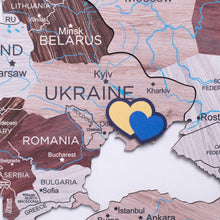 Load image into Gallery viewer, 2D Wooden World Map Cappuccino