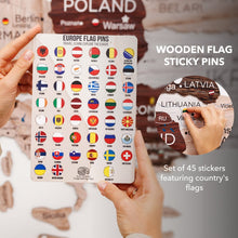 Load image into Gallery viewer, 3D Europe Wooden Map Cappuccino