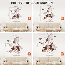 Load image into Gallery viewer, 3D Europe Wooden Map Cappuccino