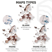 Load image into Gallery viewer, 3D Europe Wooden Map Cappuccino