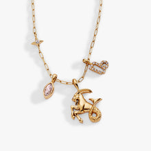 Load image into Gallery viewer, Capricorn Zodiac Charm Cluster Necklace