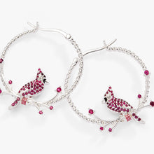 Load image into Gallery viewer, Cardinal Reversible Hoop Earrings