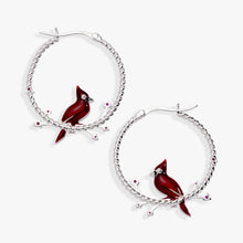 Load image into Gallery viewer, Cardinal Reversible Hoop Earrings