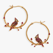Load image into Gallery viewer, Cardinal Reversible Hoop Earrings