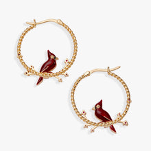 Load image into Gallery viewer, Cardinal Reversible Hoop Earrings
