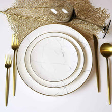 Load image into Gallery viewer, Carrara Marble Dinnerware Set - 16 Piece Set