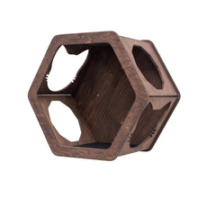 Load image into Gallery viewer, Cat Hexagon Shelf Dark Walnut
