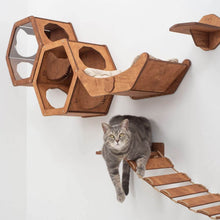 Load image into Gallery viewer, Floating Cat Shelf Perch Oak