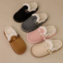 Load image into Gallery viewer, Plush Lined Cotton Slippers