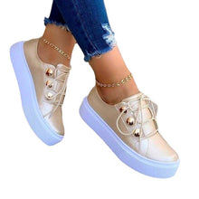 Load image into Gallery viewer, Rivet Lace-Up Sneaker Flats