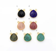 Load image into Gallery viewer, Gold Teardrop Gemstone Charm, Sku#LY21C