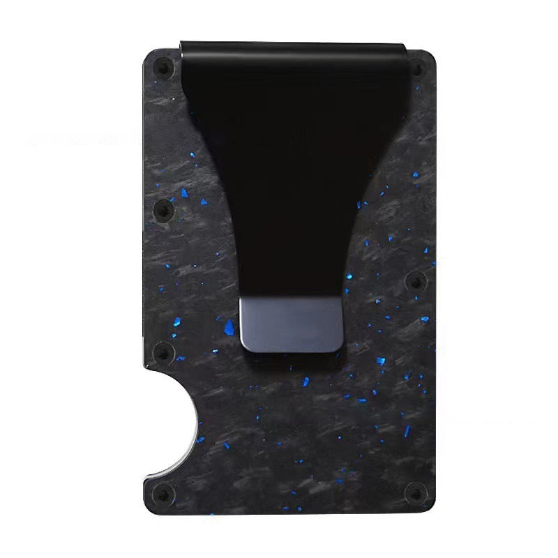 RFID Blocking Credit Card Holder - Aluminum Slim Wallet with Carbon Fiber Design