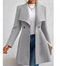 Load image into Gallery viewer, Slim-fit Long Fashion Lapel Women's Wool Coat