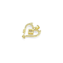 Load image into Gallery viewer, Gold Diamond CZ Heart Charm, Sku#LK888