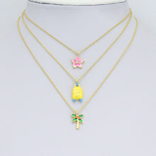 Load image into Gallery viewer, Flower Suitcase Coconut Tree Charm Travel Pendant,Sku#LD741