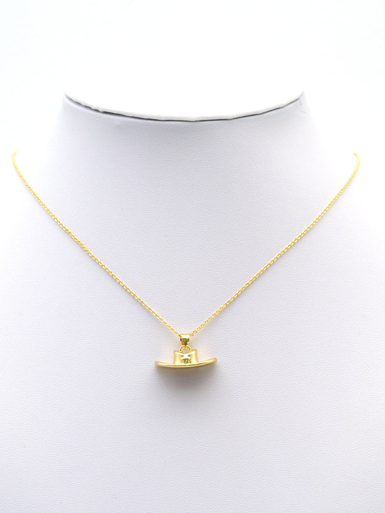 Gold Cowboy hat Charm, Sku#LX163