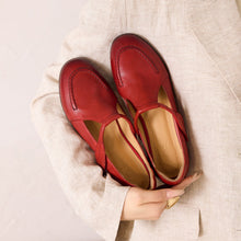 Load image into Gallery viewer, Full Grain Leather Mary Jane Flats