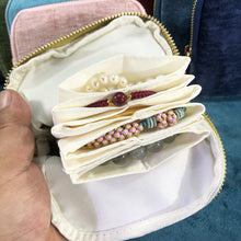 Load image into Gallery viewer, Tassel Crystal Pearl Jewelry Bag – Bracelet &amp; Bangle Storage Pouch