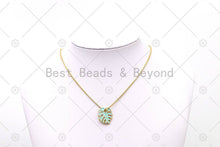 Load image into Gallery viewer, Colorful Enamel Banana Leaf Shape Pendant, LD167