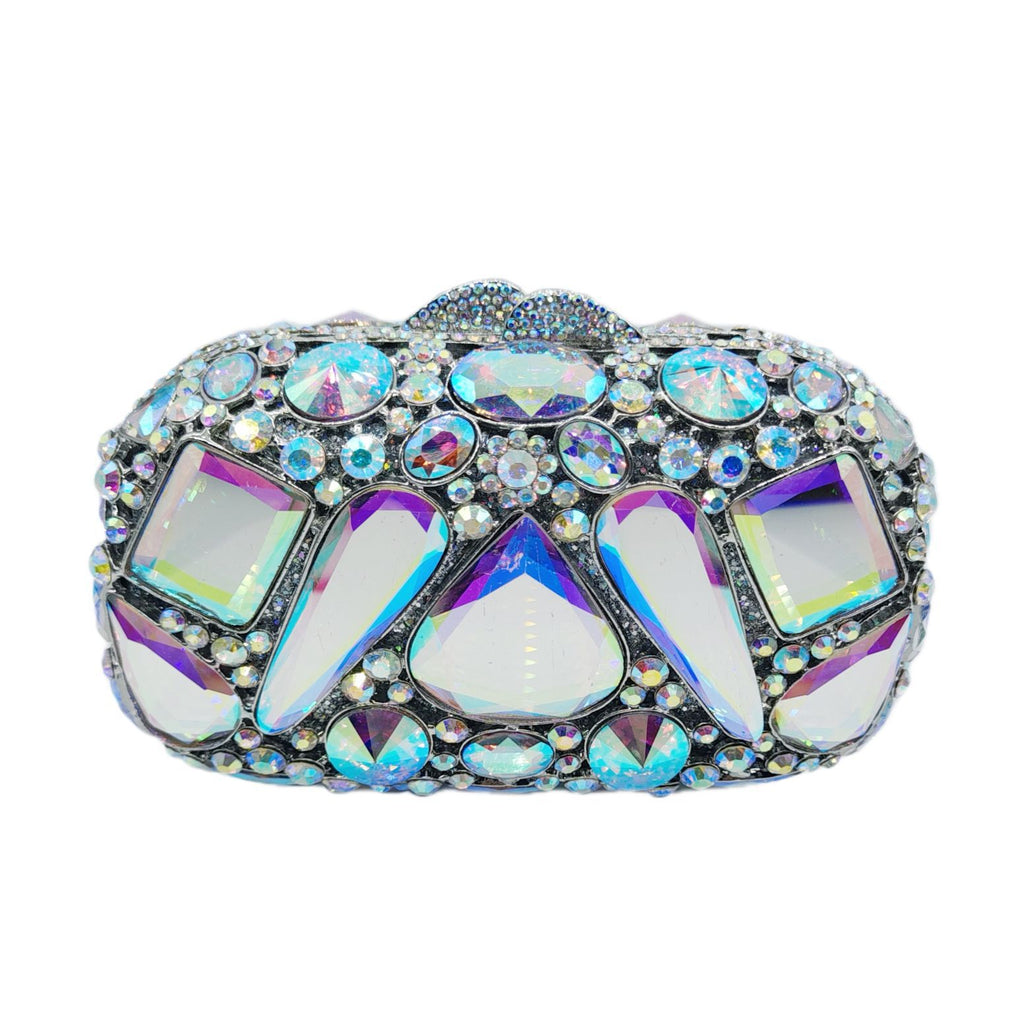 Diamond-Encrusted Evening Clutch Bag - Luxury Crystal Glass Drop Handbag for Women