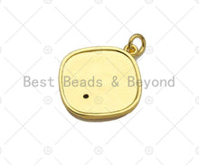 Load image into Gallery viewer, Colorful Enamel Pave Infinity Moon Star On Rhombus Pendant, Gold Enamel Rhombus Pendant, Pave Enamel Jewelry Findings,20x23mm,Sku#L437