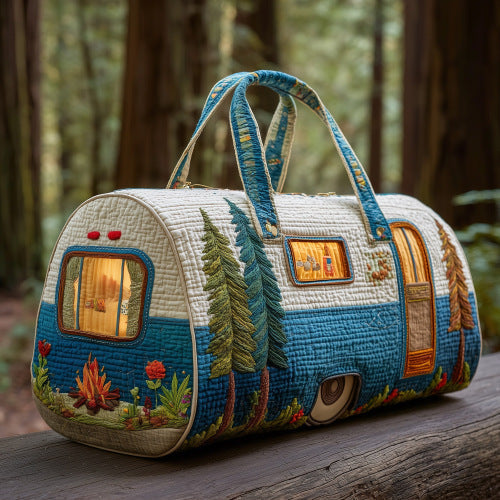 Quilted Embroidery Travel Tote Bag - Multifunctional Sports & Fitness Duffle for Women & Men