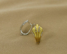 Load image into Gallery viewer, CZ Shell Shape Earring Hook, Sku#B154