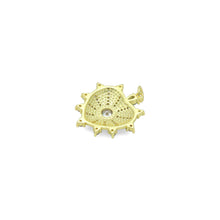 Load image into Gallery viewer, Gray Enamel Spike Heart Charm Pendant, Sku#LX805