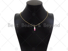 Load image into Gallery viewer, Enamel Colorful Pill Shape Pendant Charm,Happy Word Pink Turquoise Black Cobalt Red Enamel Jewelry,6x17mm,Sku#LK286