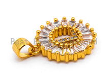 Load image into Gallery viewer, CZ Micro Pave Initial Letter L/ Letter M Charm/Pendent Beads